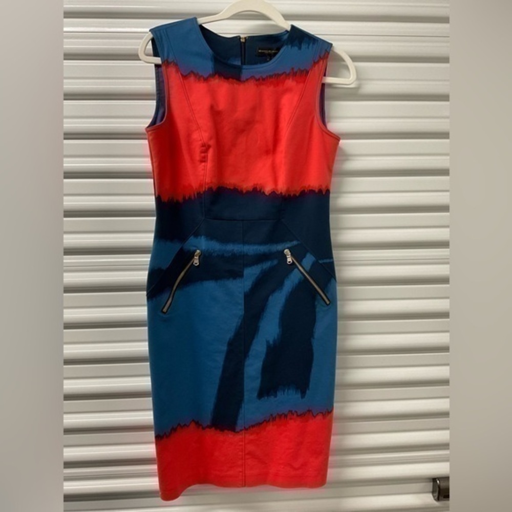 Donna Karan Red & Blue Dress Size 6